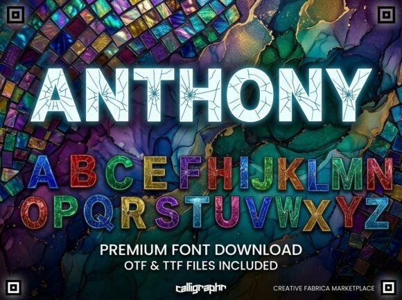 Anthony: A Shattered Glass Typeface for High-Impact Design