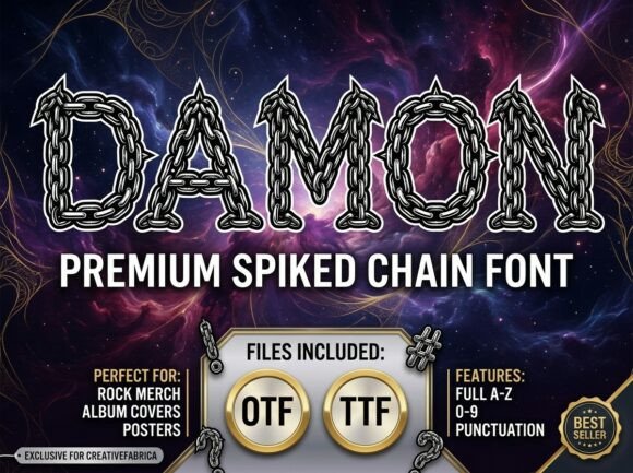 Damon Font: A Premium Typeface for Bold, Industrial Design