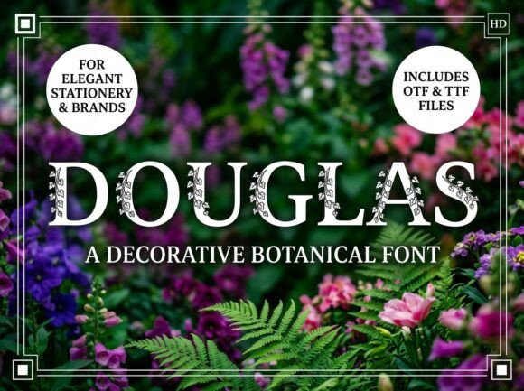 Douglas: A Premium Decorative Display Typeface for Bold Creators