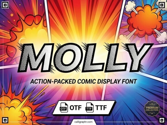 Inject Silver-Age Energy with the Molly Display Font