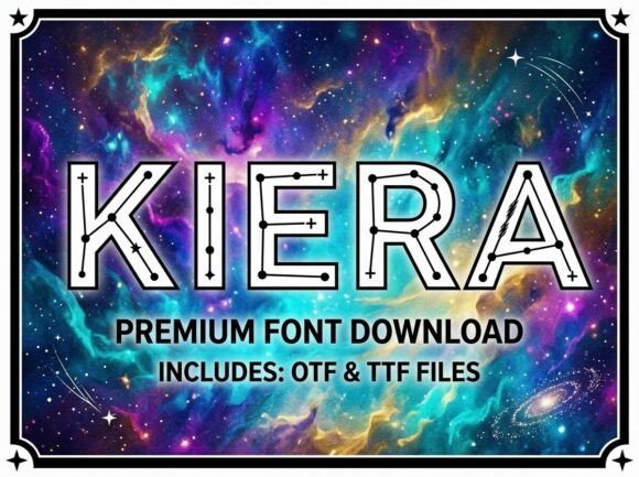 Kiera: A Celestial Typeface for Stellar Designs