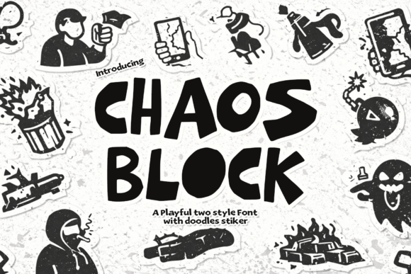 Unleash Raw Energy with the Chaos Block Display Font